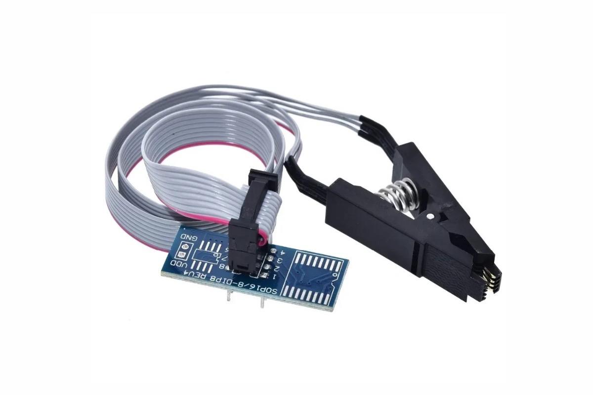 "CH341A (программатор SPI Flash и EEPROM), с прищепкой SOP8" - вид 4