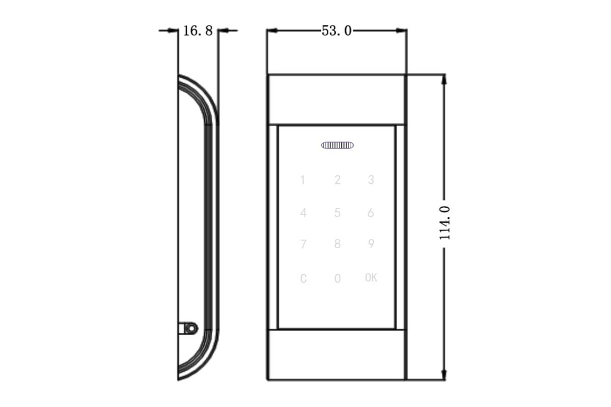 "Электронный замок для шкафчика CD016M, кодовый" - вид 3