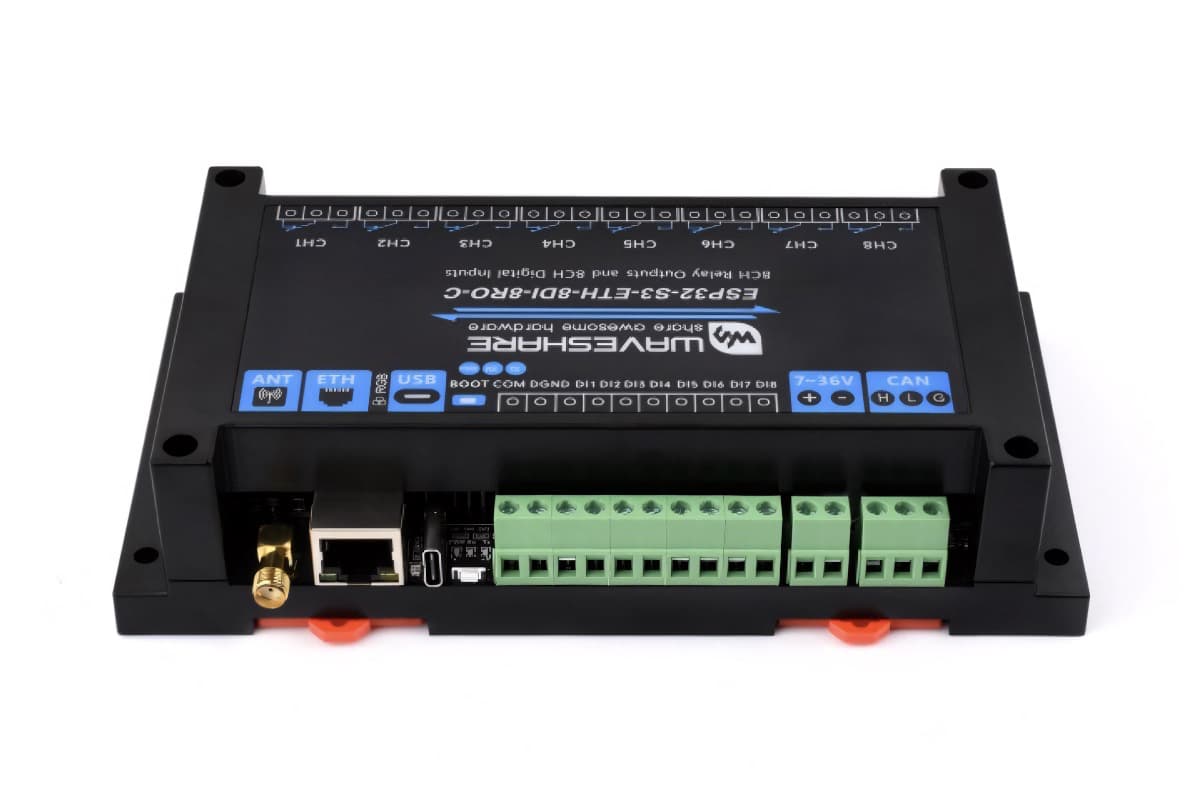 "ESP32-S3 промышленный Ethernet контроллер 8DI 8RO, 8 входов, 8 реле" - вид 3