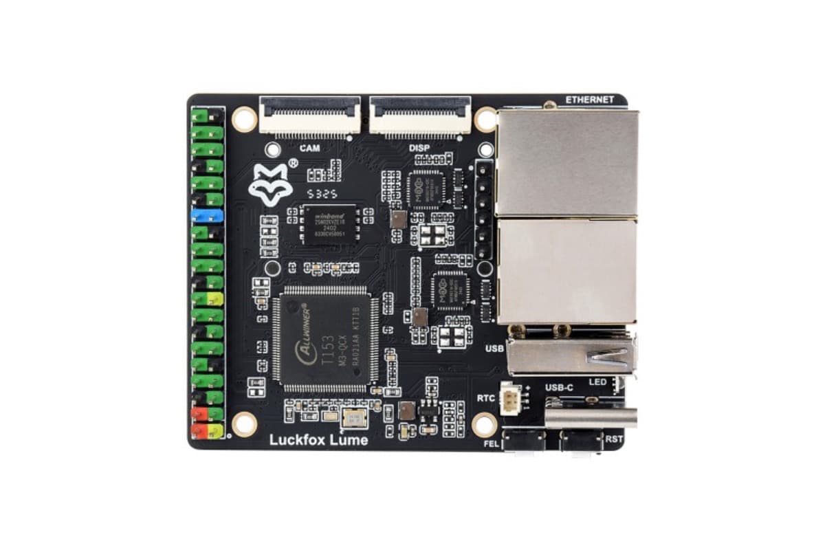 "Luckfox Lume, T153, 128 МБ DDR3, 256 МБ Flash, 2x Gigabit Ethernet, PoE-модуль" - вид 3