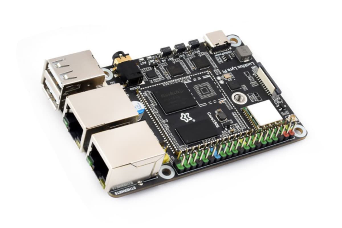 Luckfox Lyra Pi B, RK3506, 512 МБ DDR3L, Wi-Fi