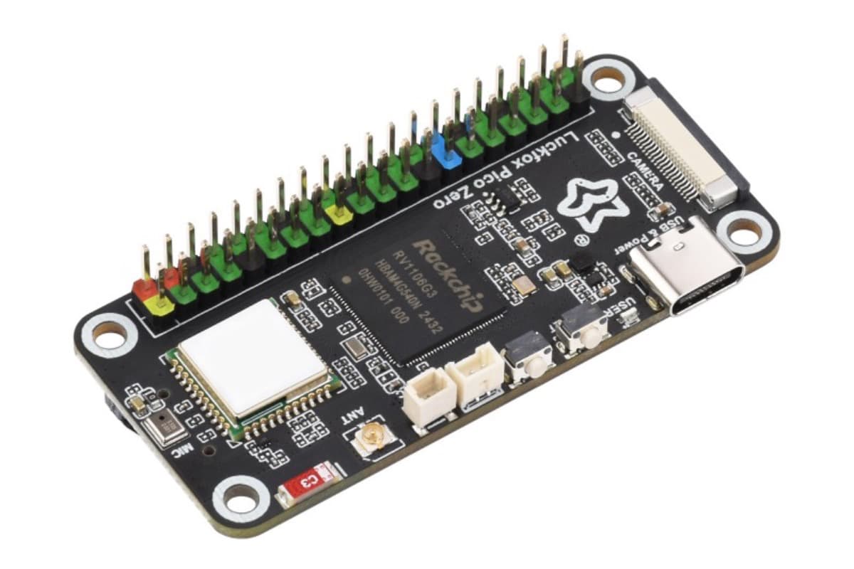 Luckfox Pico Zero, RV1106G3, 256 МБ, 8 ГБ eMMC, Wi-Fi