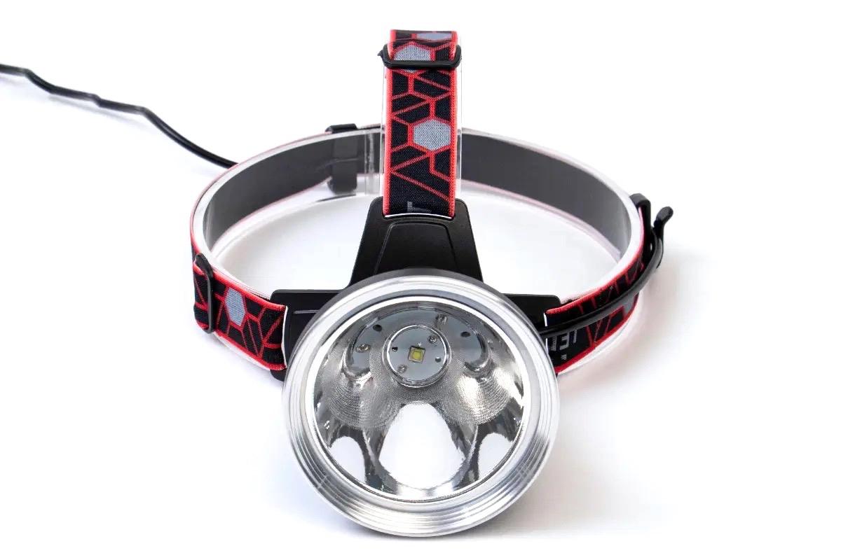 Налобный фонарь, аккумуляторный, 10000 мАч, 30 Вт, P90