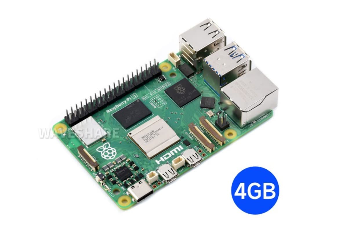 Raspberry Pi 5 (одноплатный компьютер), BCM2712, Wi-Fi, Bluetooth, Ethernet