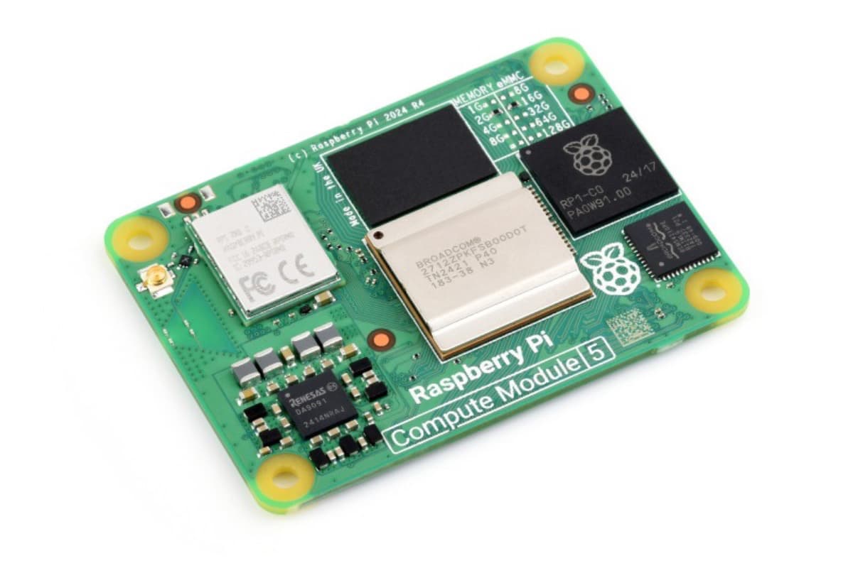 Raspberry Pi Compute Module 5 (вычислительный модуль), BCM2712, Ethernet