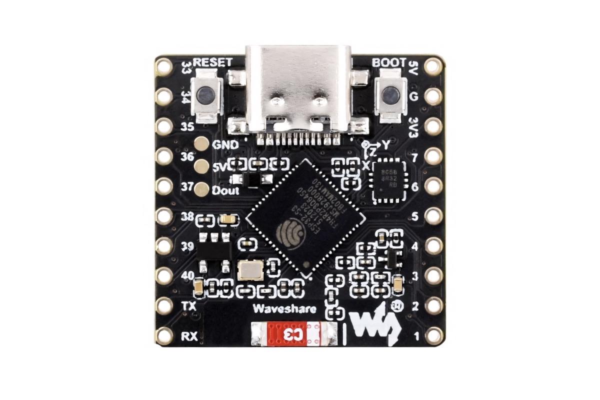 "ESP32-S3 плата с RGB LED матрицей 8×8, Wi-Fi, Bluetooth" - вид 3