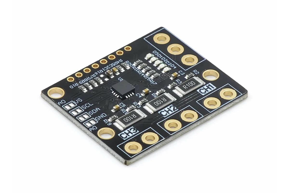 "INA3221 (датчик тока и напряжения), I2C, 3 канала" - вид 2