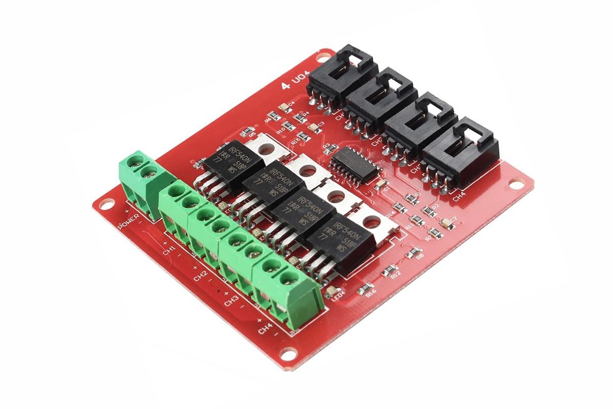 IRF540 (модуль MOSFET), 4 канала, 100 В