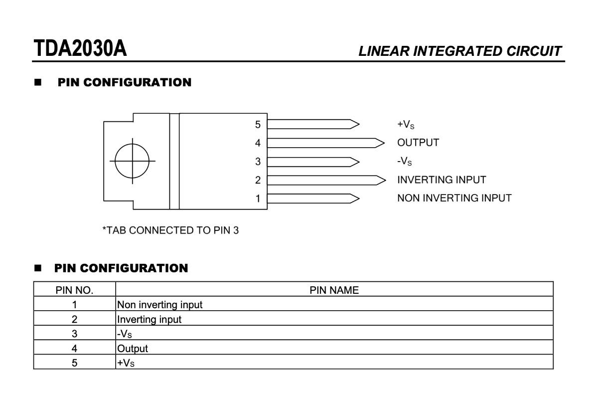 "TDA2030A (усилитель низкой частоты Hi-Fi), 18 Вт" - вид 2