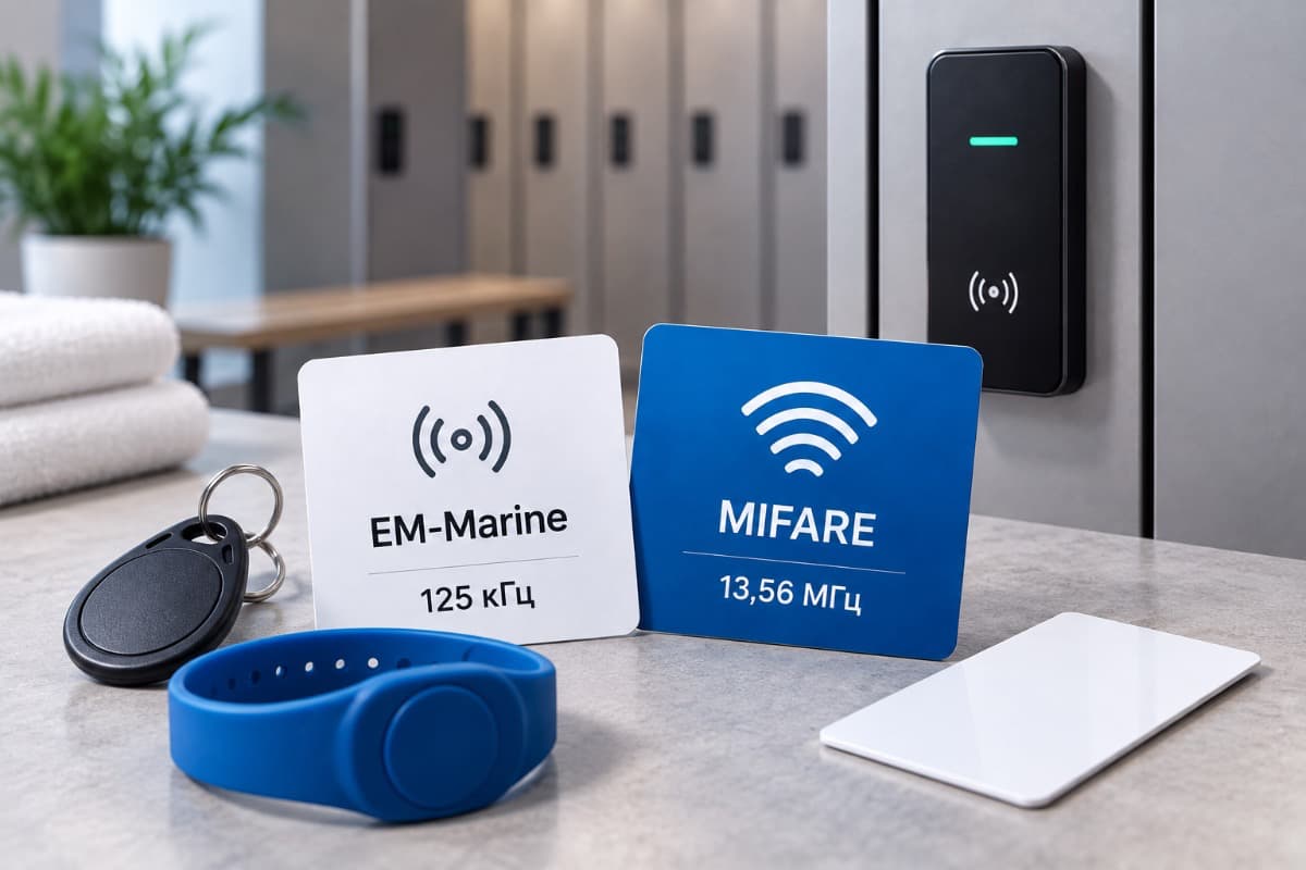 EM-Marine и MIFARE для электронных замков RFID-карты EM-Marine 125 кГц и MIFARE 13,56 МГц.