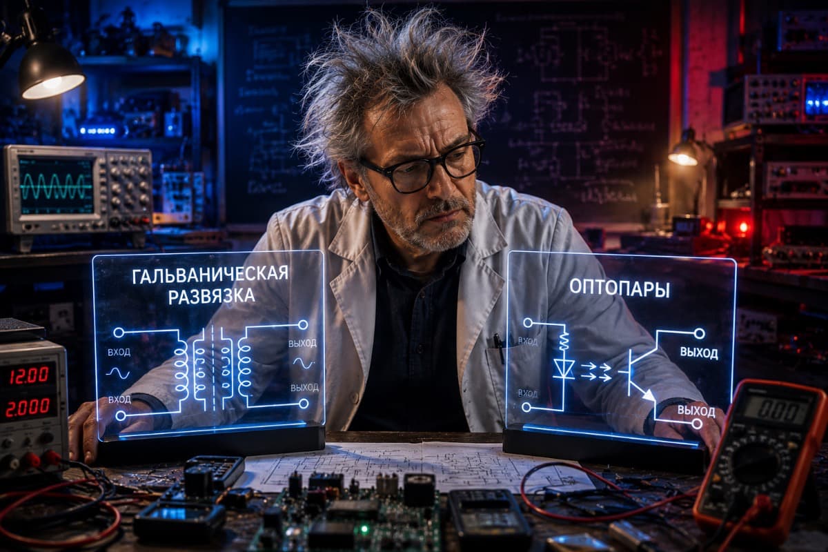 Сравнение способов изоляции управляющей и силовой части схемы Инженер выбирает между гальванической развязкой и оптопарами