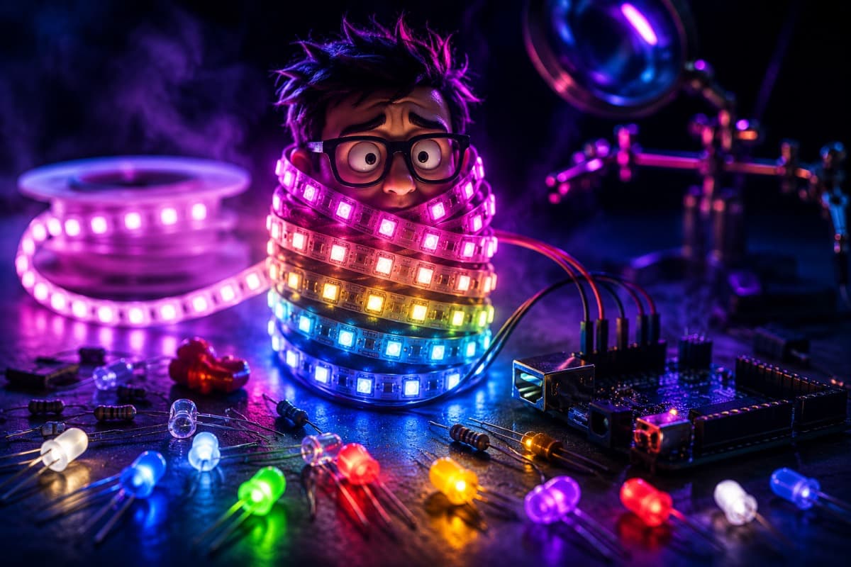 Светодиодная индикация в DIY-проекте: питание, ошибка, режим и понятные сигналы