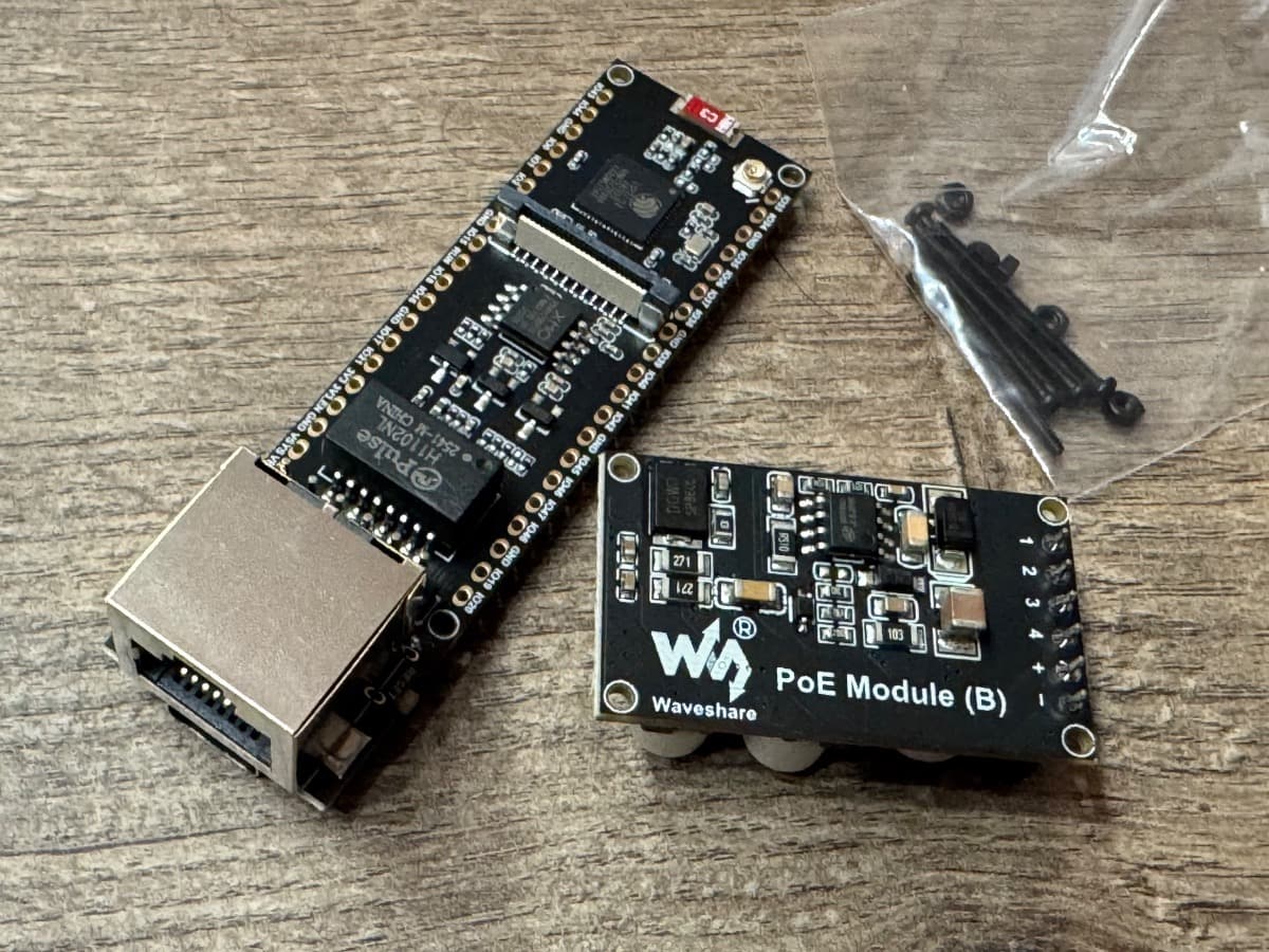 Плата ESP32-S3-ETH с Ethernet + PoE модуль