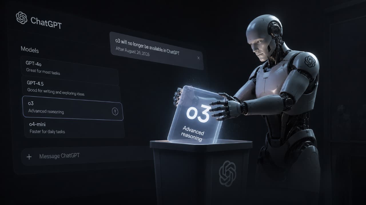 OpenAI 26 августа выводит модель o3 из ChatGPT