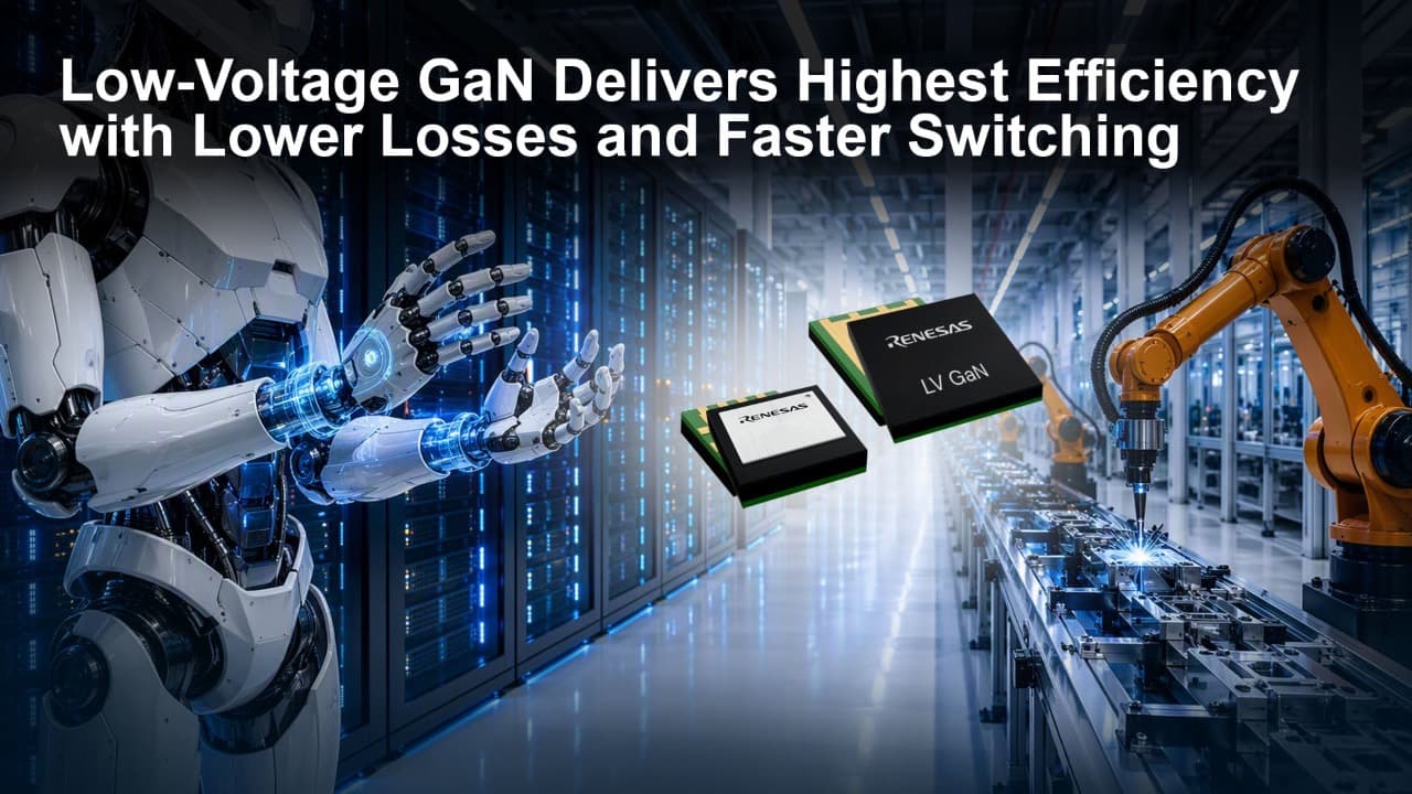 Renesas выпустила четыре 100-В GaN-транзистора