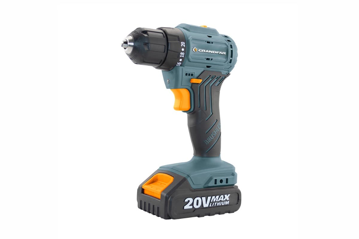 Дрель-шуруповерт GRANDFAR GSR 10-20 G2, аккумуляторная, 20 В, 48 Нм
