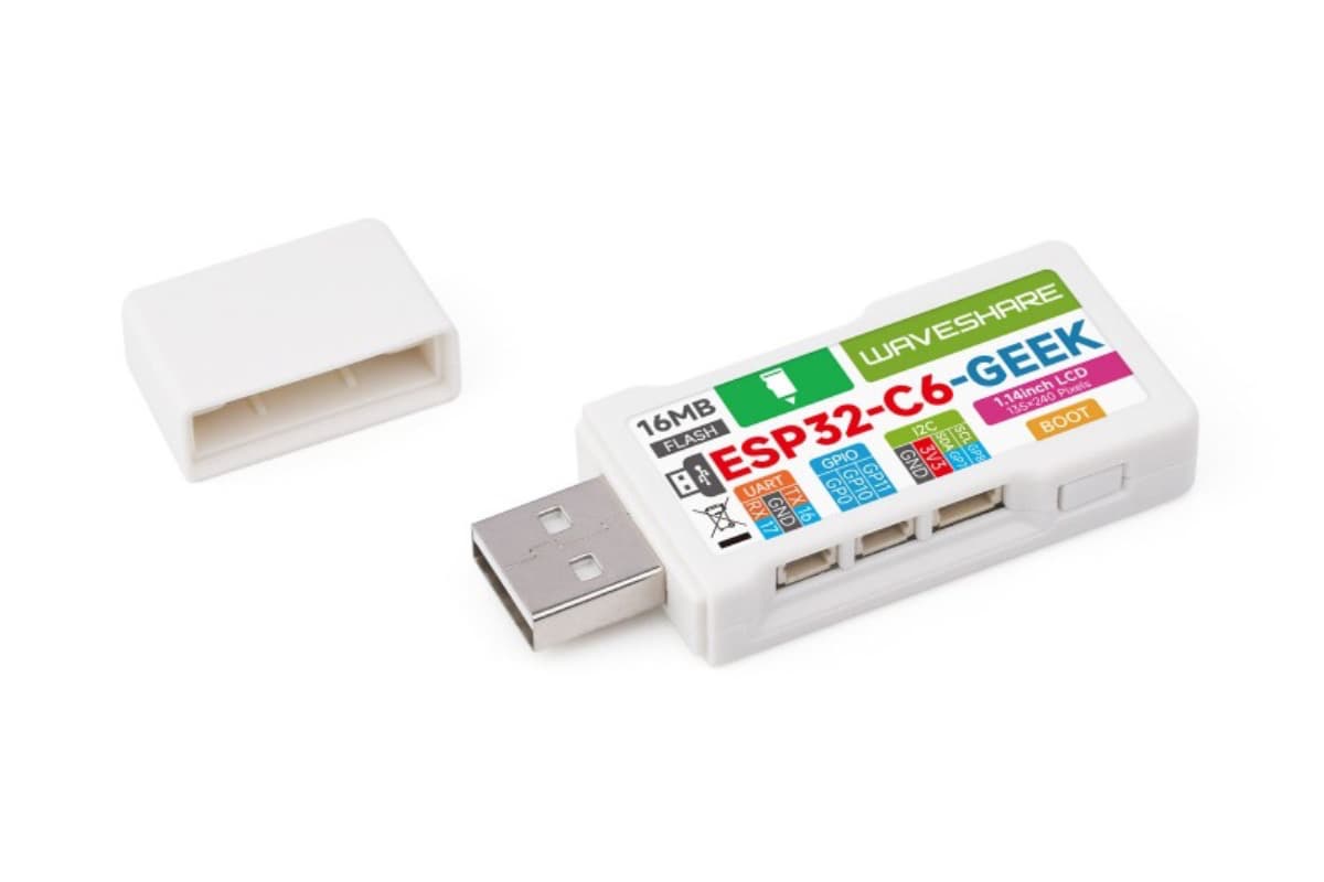 ESP32-C6-GEEK (плата разработки с LCD-дисплеем 1.14″), Wi-Fi 6, Bluetooth, Zigbee, Thread