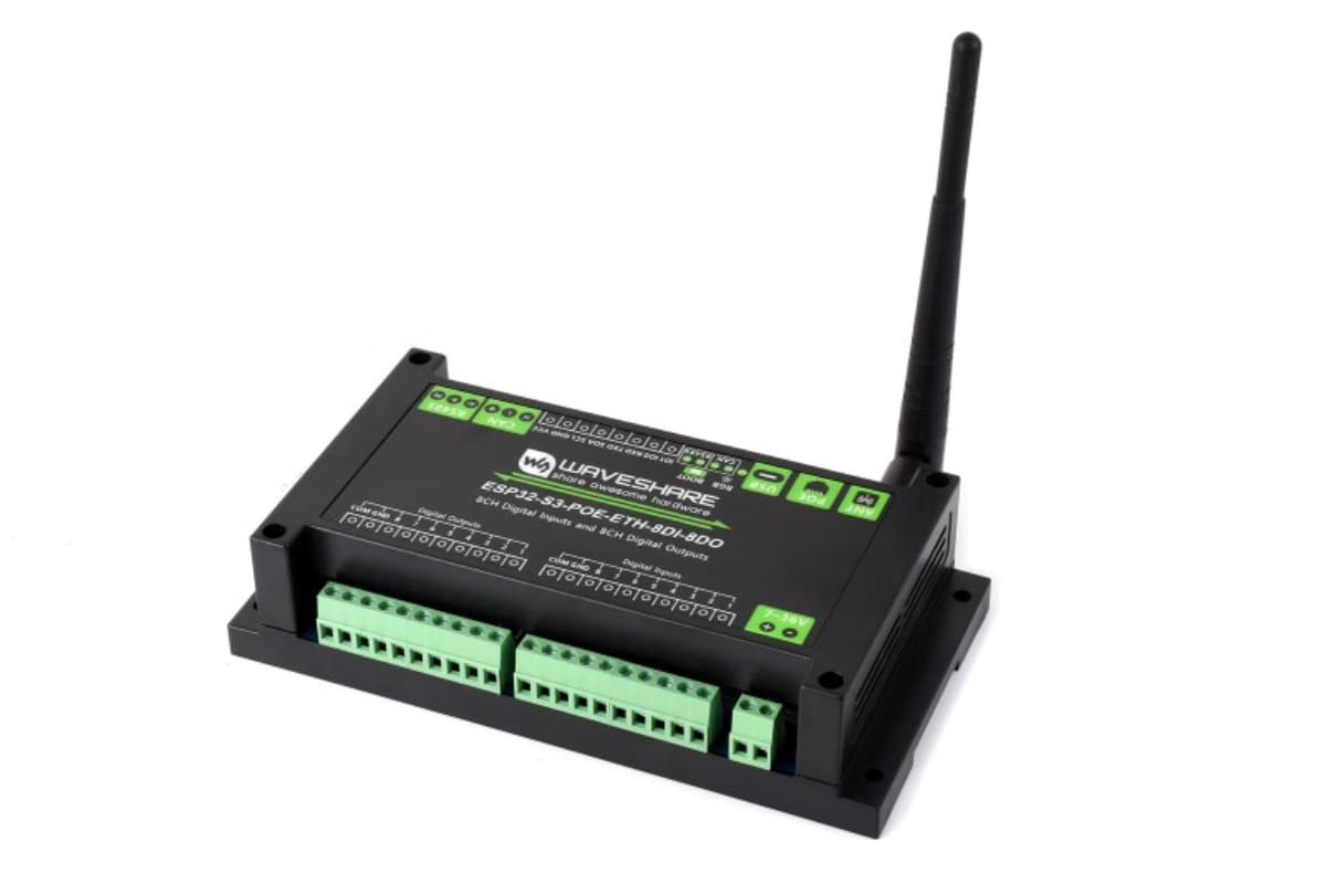 ESP32-S3-POE-ETH-8DI-8DO (промышленный контроллер), Wi-Fi, Bluetooth