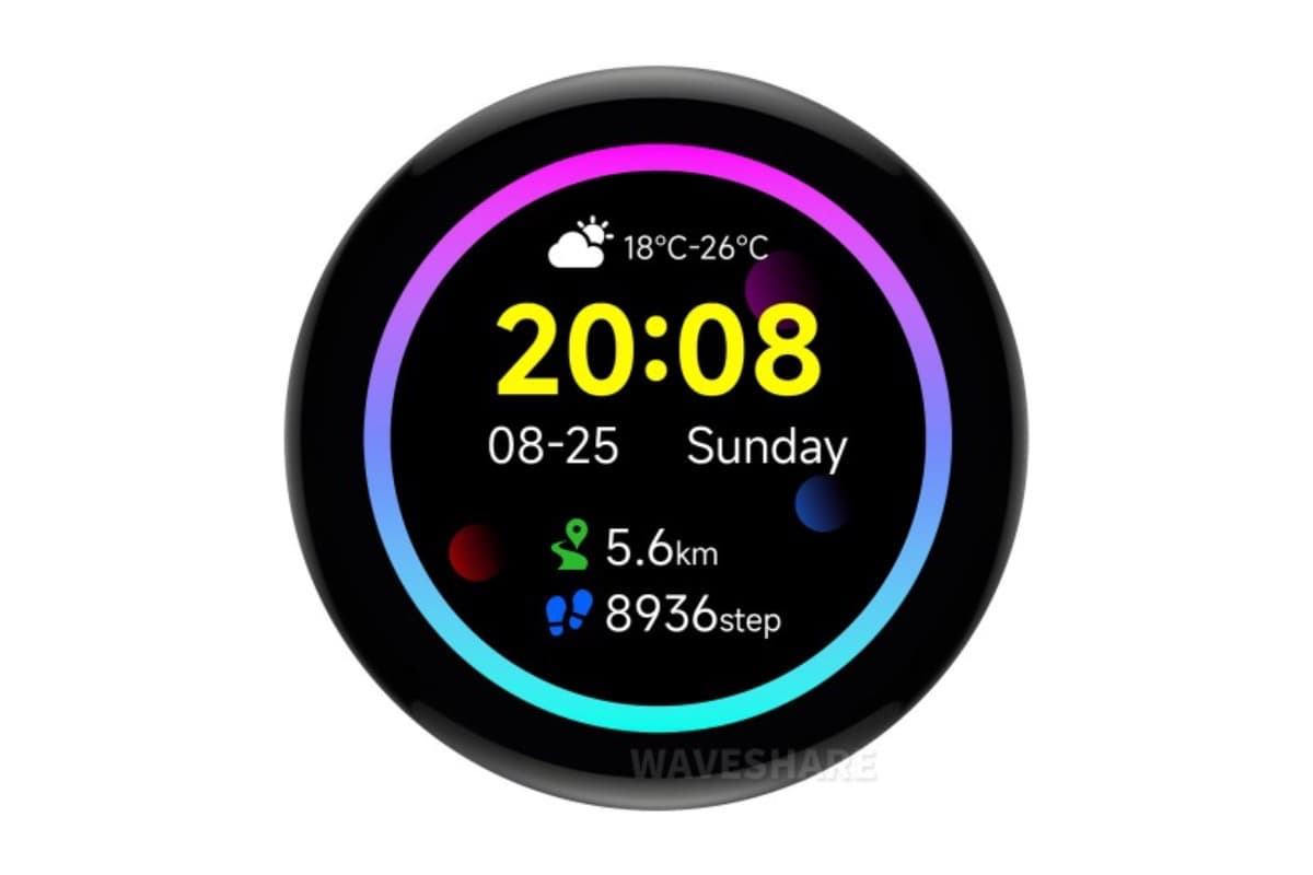 ESP32-S3-Touch-AMOLED-1.43 (плата разработки с сенсорным AMOLED-дисплеем 1.43″), Wi-Fi, Bluetooth