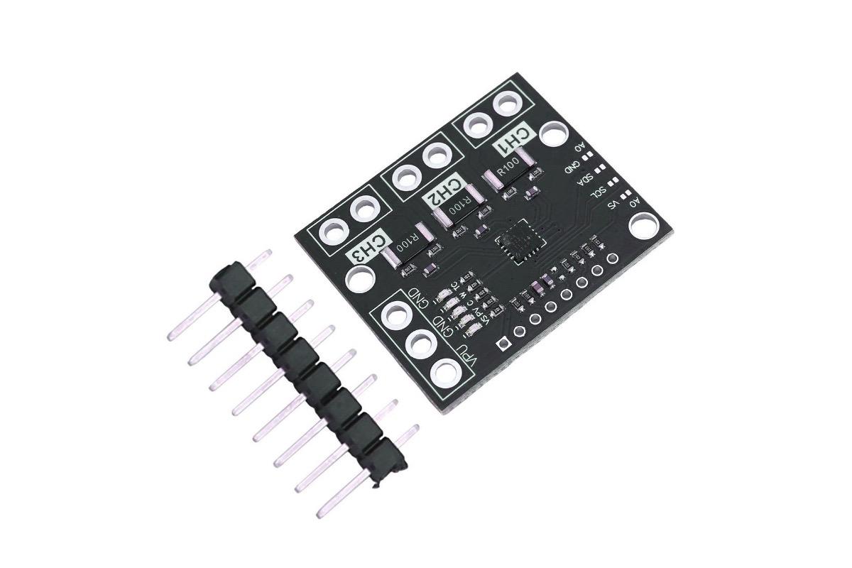 INA3221 (датчик тока и напряжения), I2C, 3 канала
