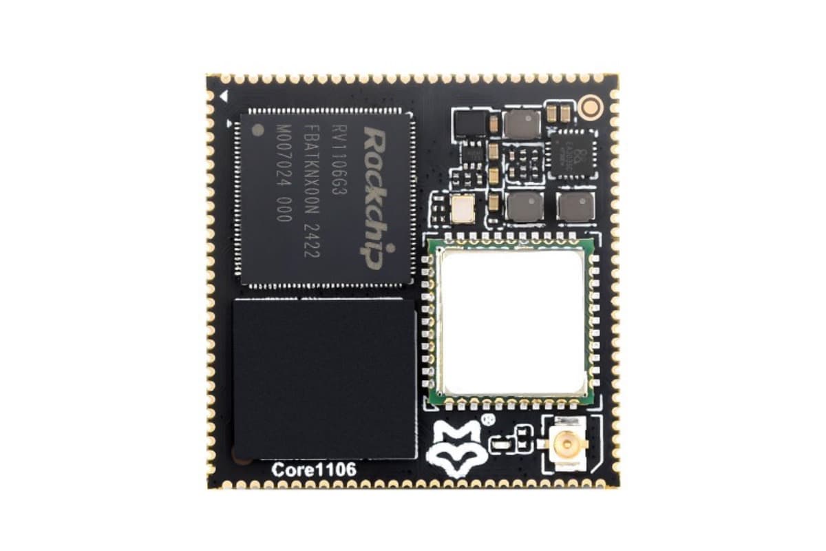 Luckfox Core1106, RV1106, 256 МБ, 8 ГБ eMMC, Wi-Fi
