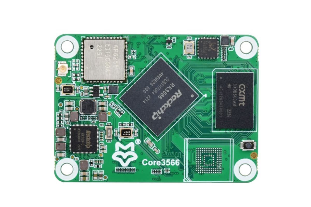 Luckfox Core3566, RK3566, 2GB LPDDR4, Wi-Fi и Bluetooth 5.0