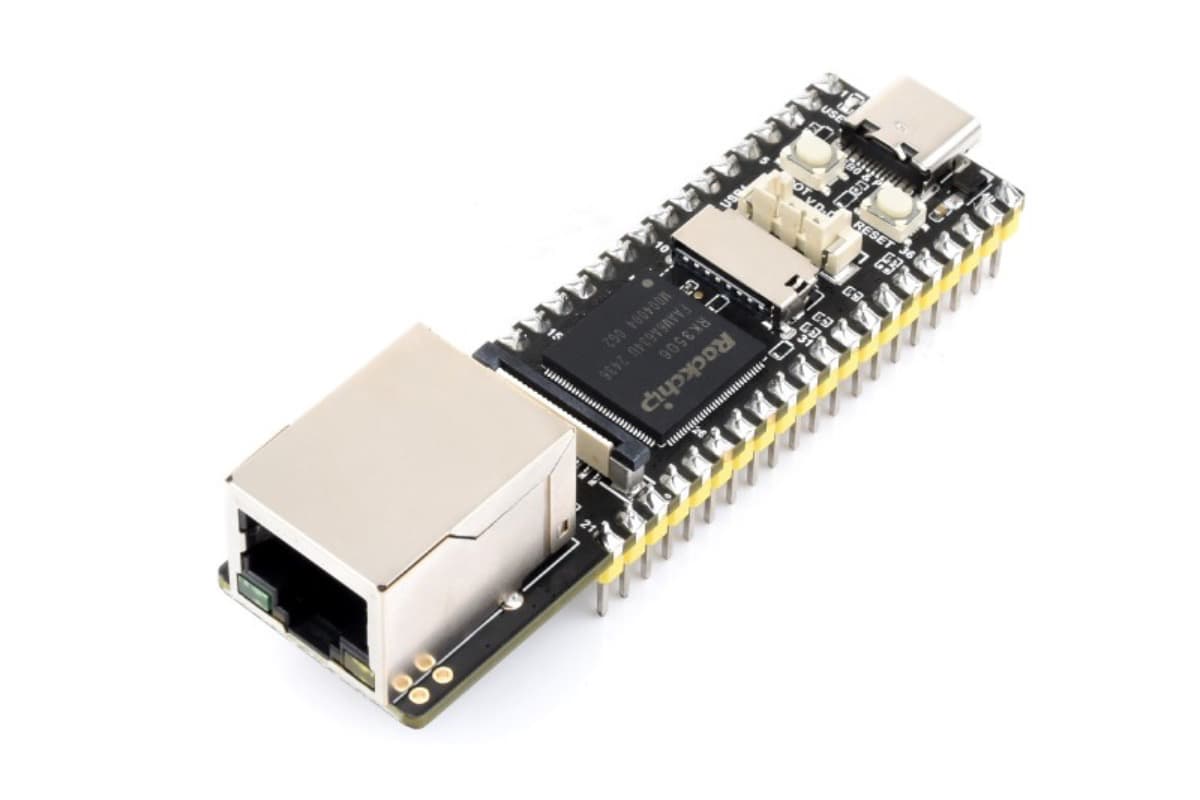 Luckfox Lyra Plus, RK3506, 128 МБ DDR3L, 256 МБ Flash, с распаянными разъемами