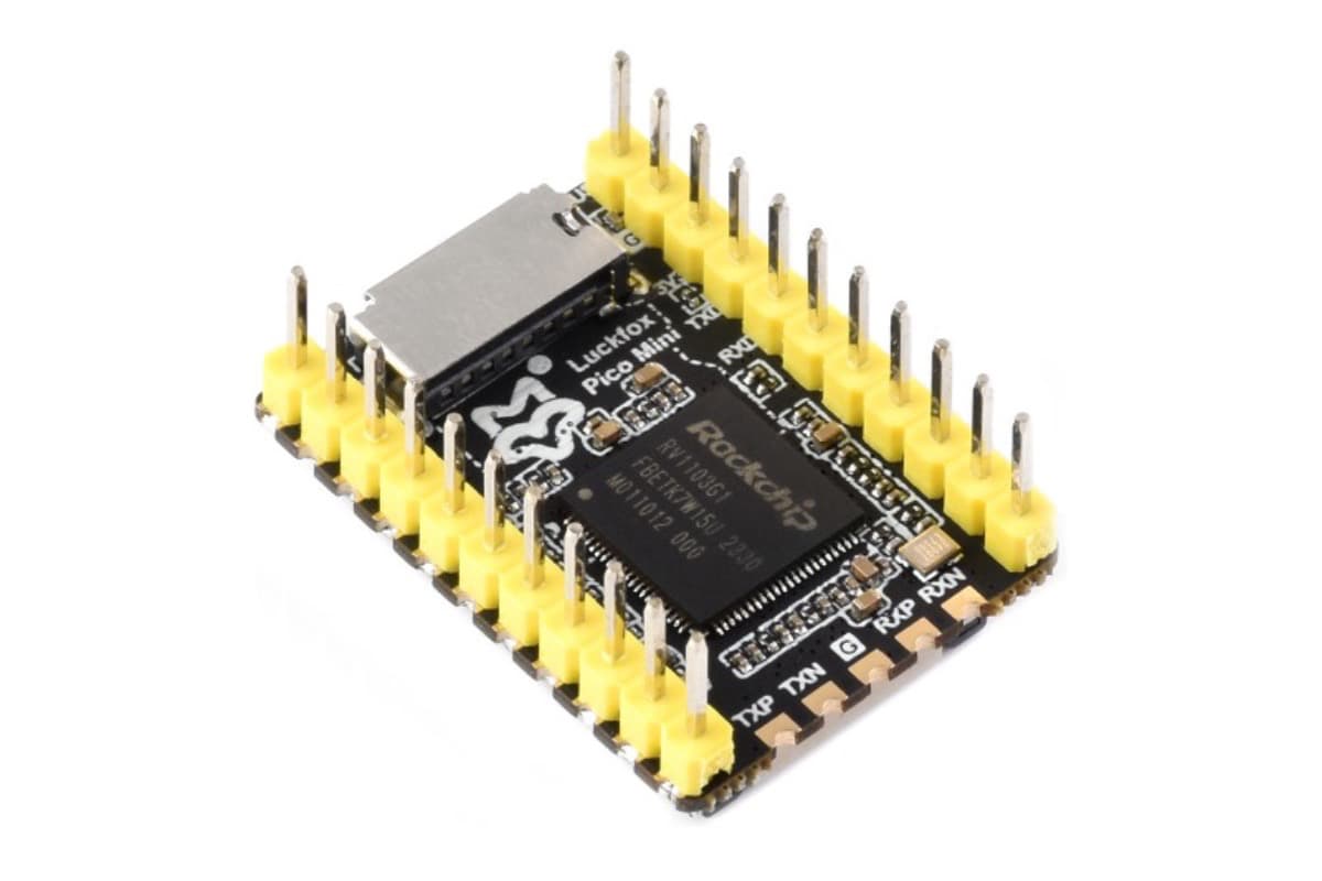 Luckfox Pico Mini B, RV1103G1, 64 МБ DDR2, 128 МБ Flash, с распаянными разъемами