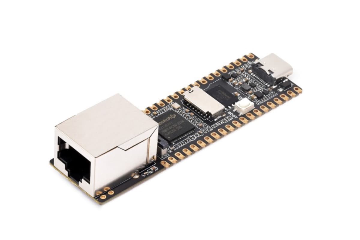 Luckfox Pico Plus, RV1103G1, 64 МБ DDR2, 128 МБ Flash, с распаянными разъемами