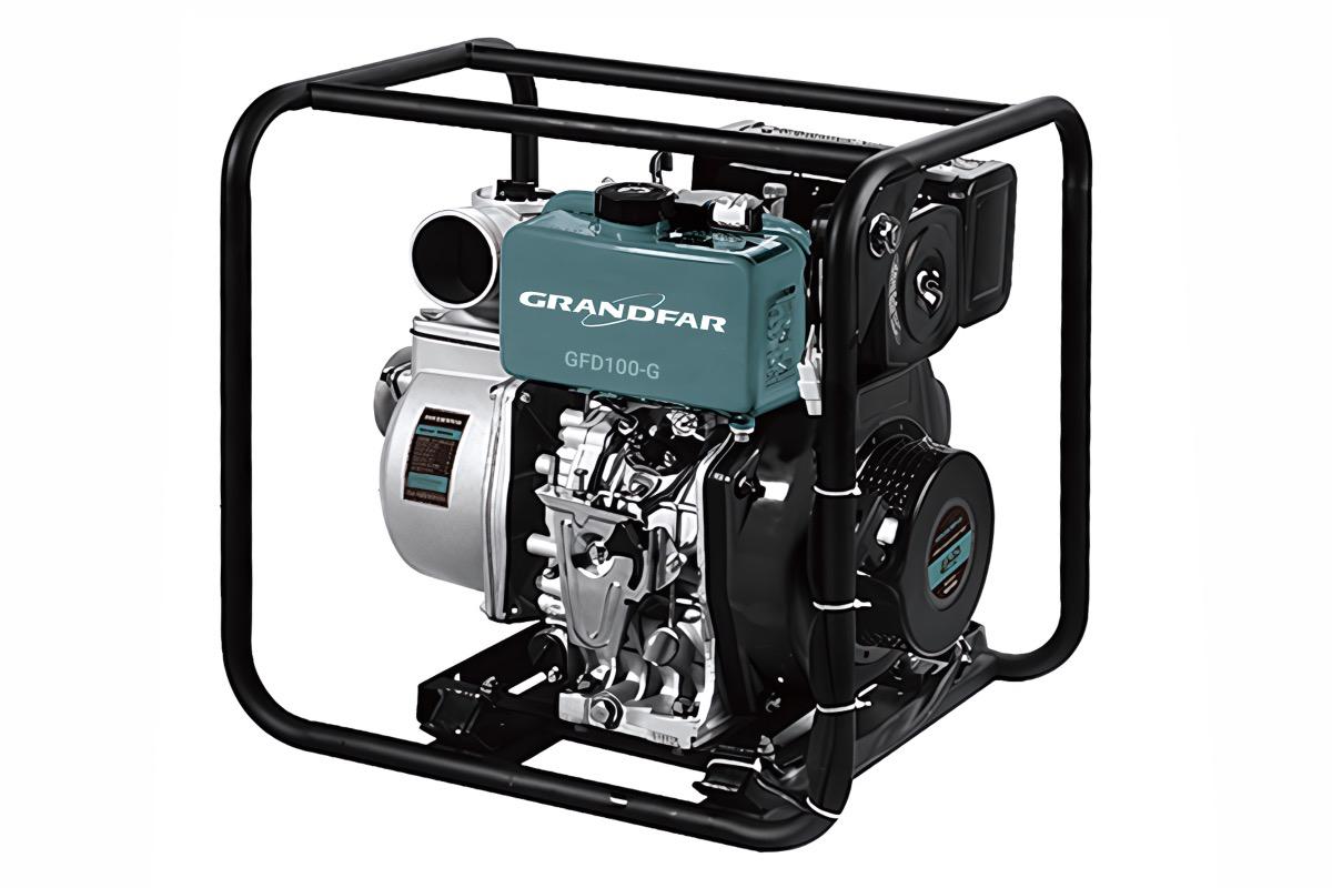 Мотопомпа GRANDFAR GFD100-G, дизельная, 6,7 кВт