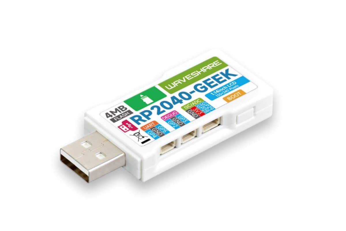 RP2040-GEEK (плата разработки с LCD-дисплеем), RP2040, 1.14 дюйма