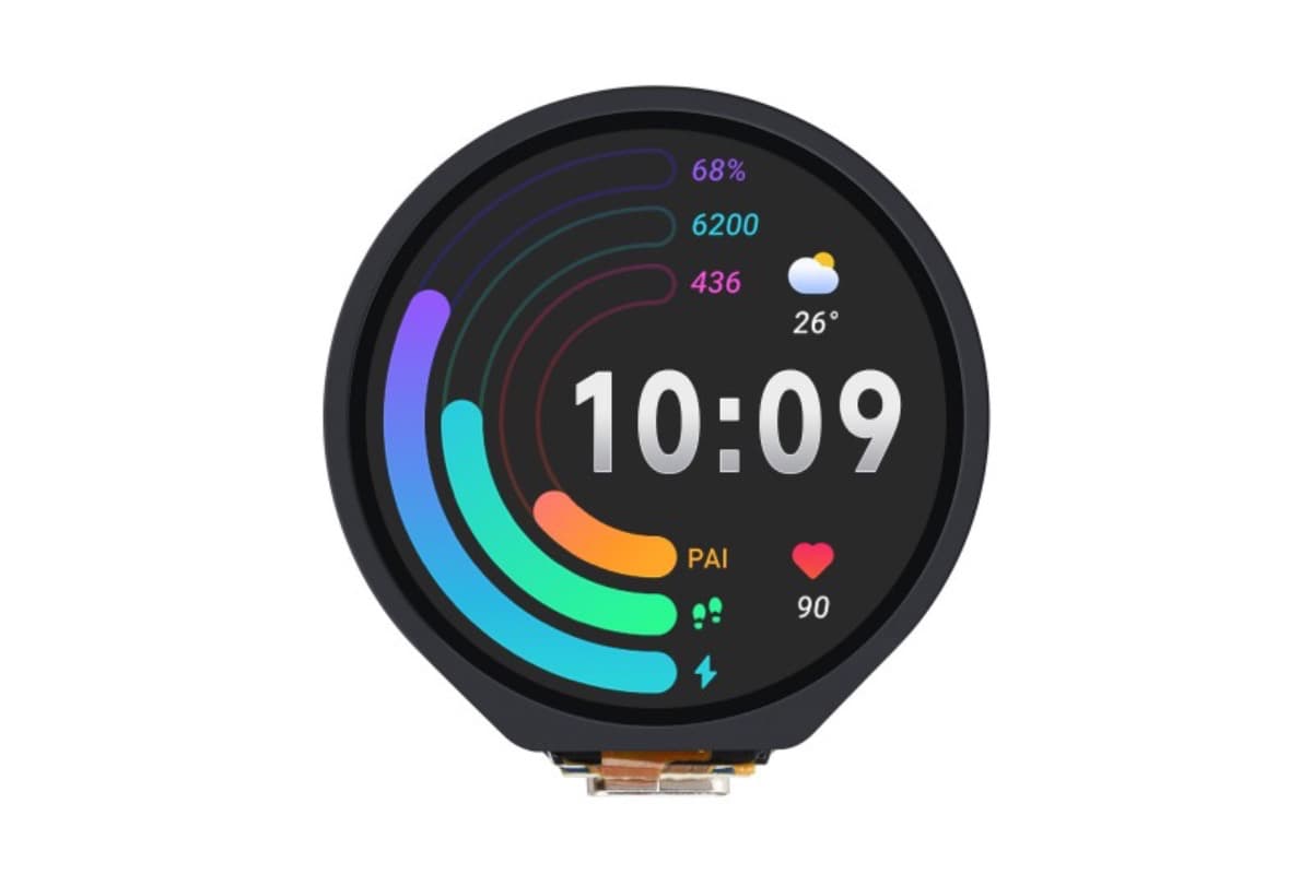 RP2350-Touch-LCD-1.28 (плата разработки с сенсорным LCD-дисплеем), RP2350, 1.28 дюйма