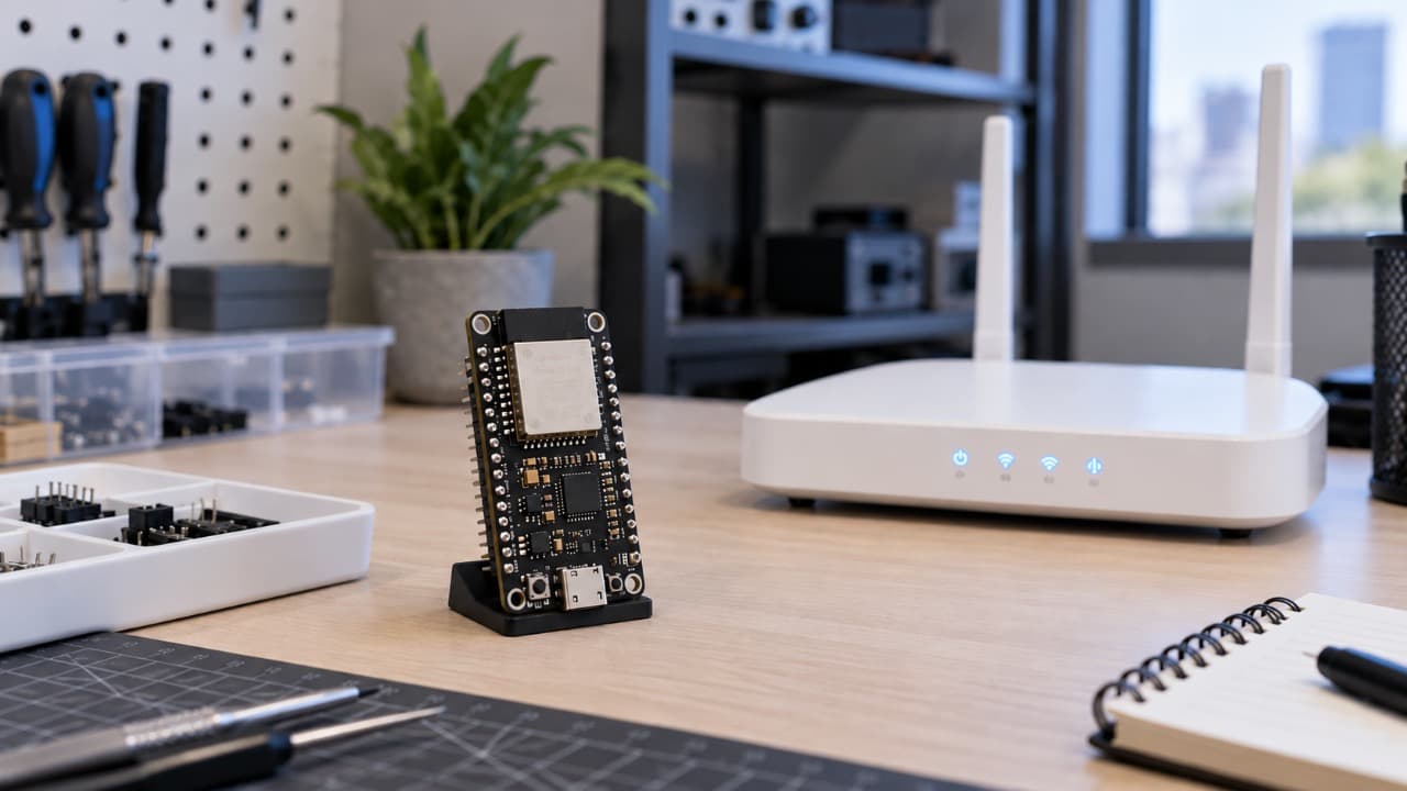 Проверка Wi-Fi подключения ESP32-S3 к роутеру.