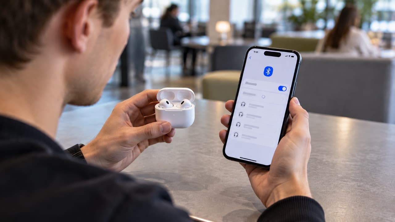 Подключение Bluetooth-наушников к смартфону.