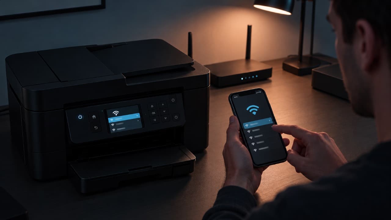 Подключение принтера к Wi-Fi через смартфон.