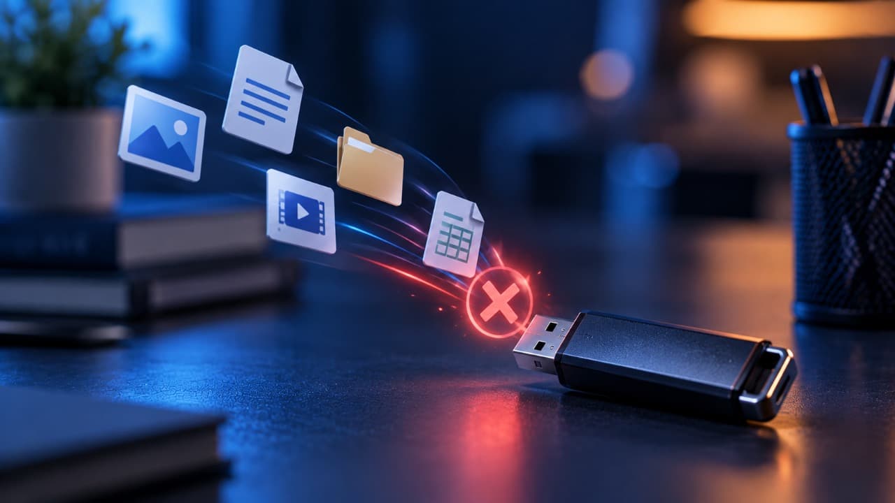 Изображения ошибки копирования файлов на USB-флешку.