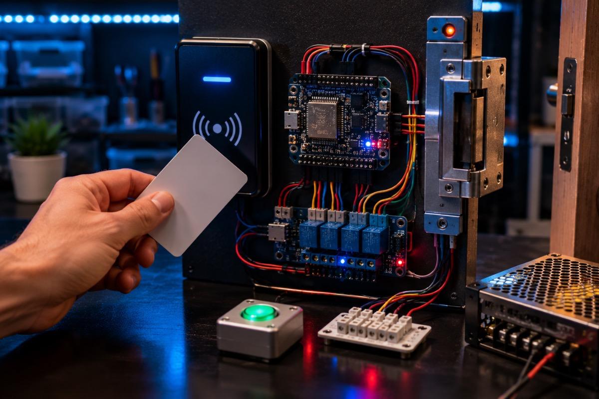 RFID-доступ своими руками: карта, замок, кнопка выхода и контроллер