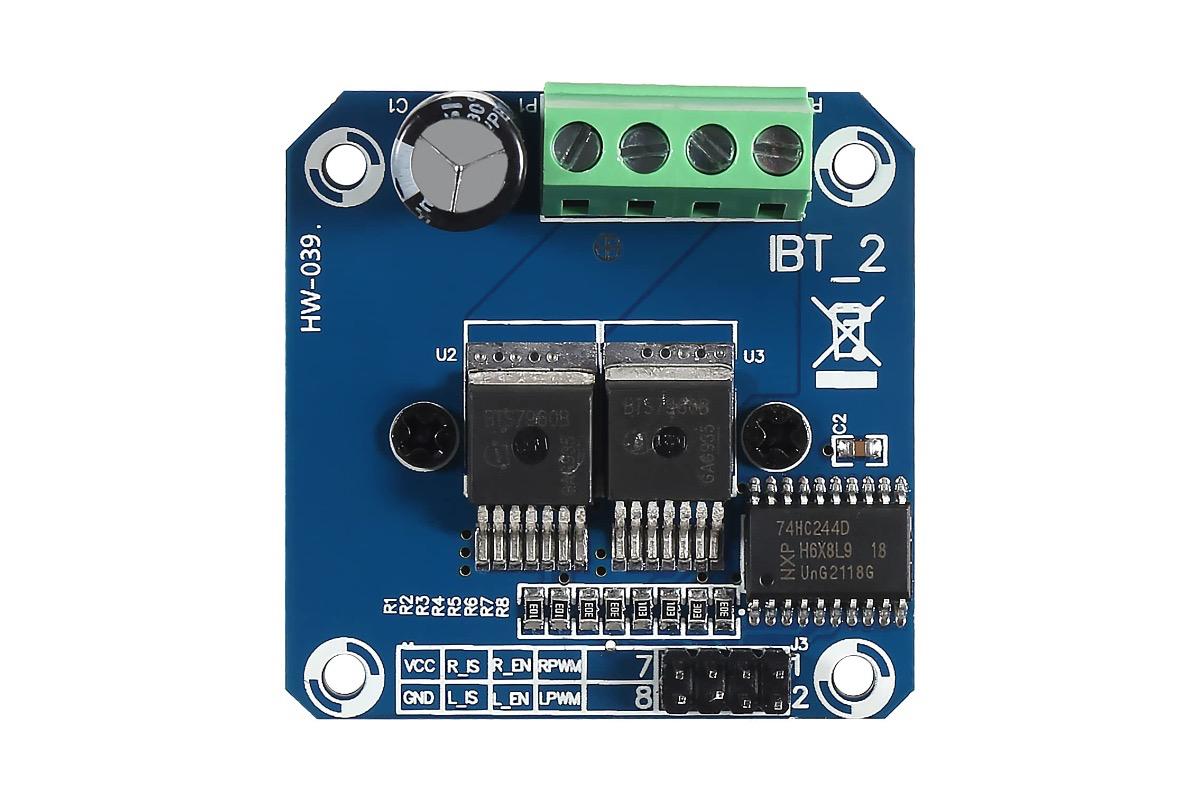 Вид снизу BTS7960 BTS7960 драйвер плата