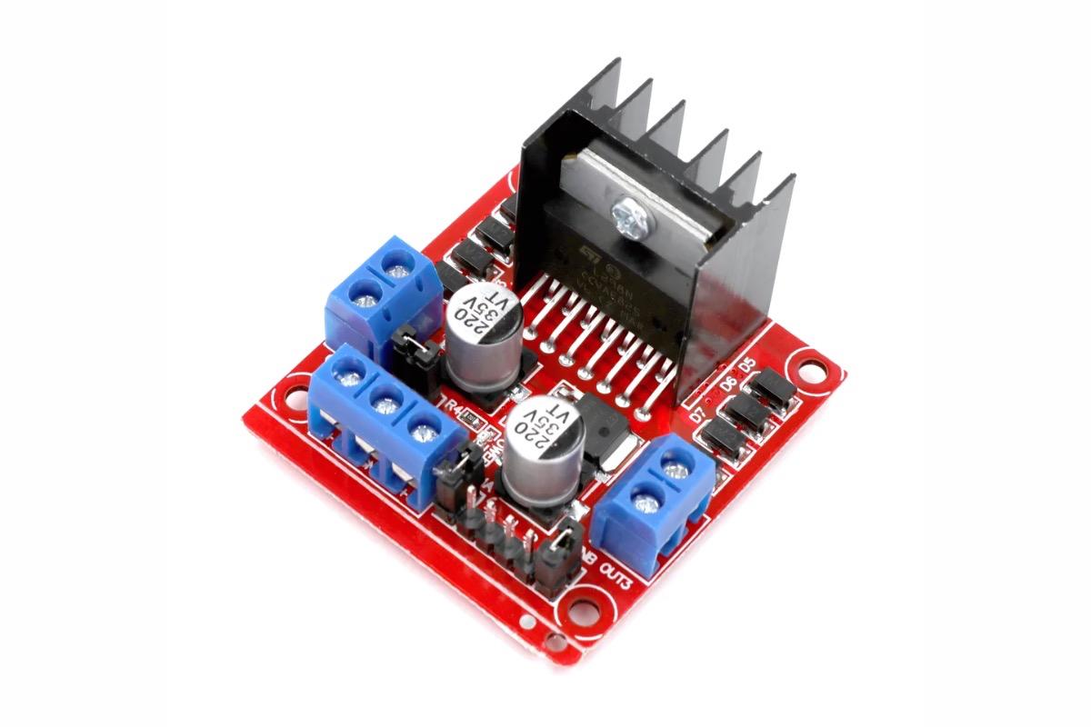 Драйвер двигателей L298N, двухканальный H-мост