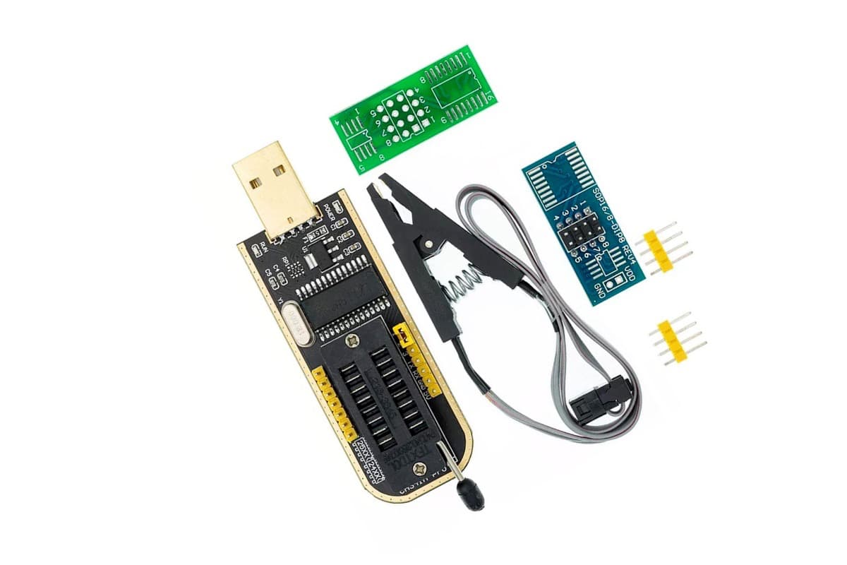 Program Spbi CH341A (программатор SPI Flash и EEPROM), с прищепкой SOP8 - Clex.kz